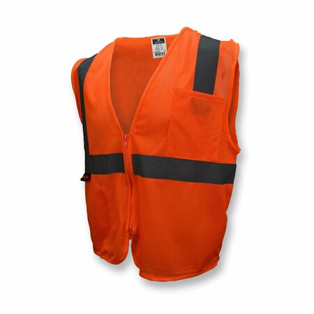 RADIANS Hi-Vis Econ TpR/Cl2 Mesh Safety Vst/Zip-Org-4X SV2ZOM4X